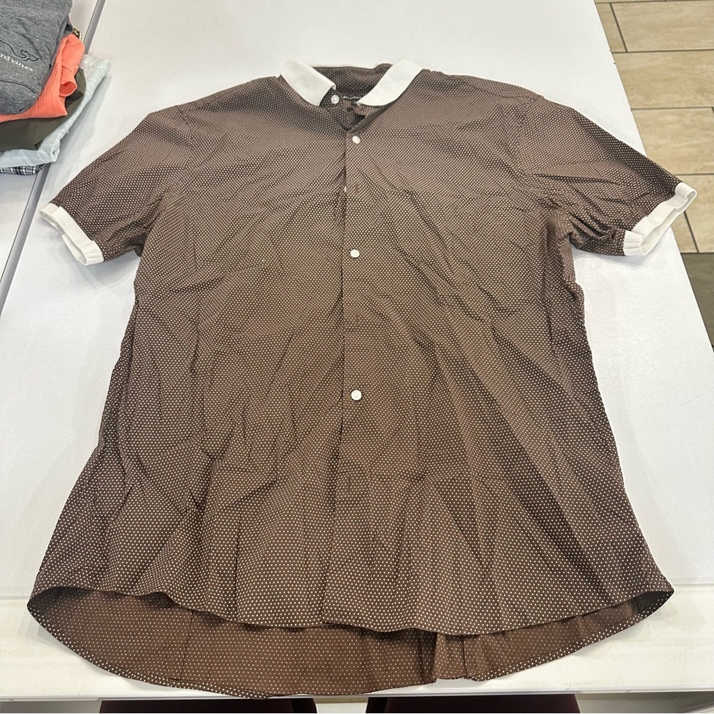 Michael Kors Men's Brown Short Sleeve Shirt